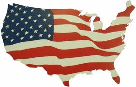 USA Map with Flag 