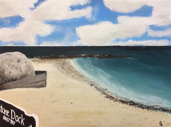 Landscape in acrylic by C. Bagg