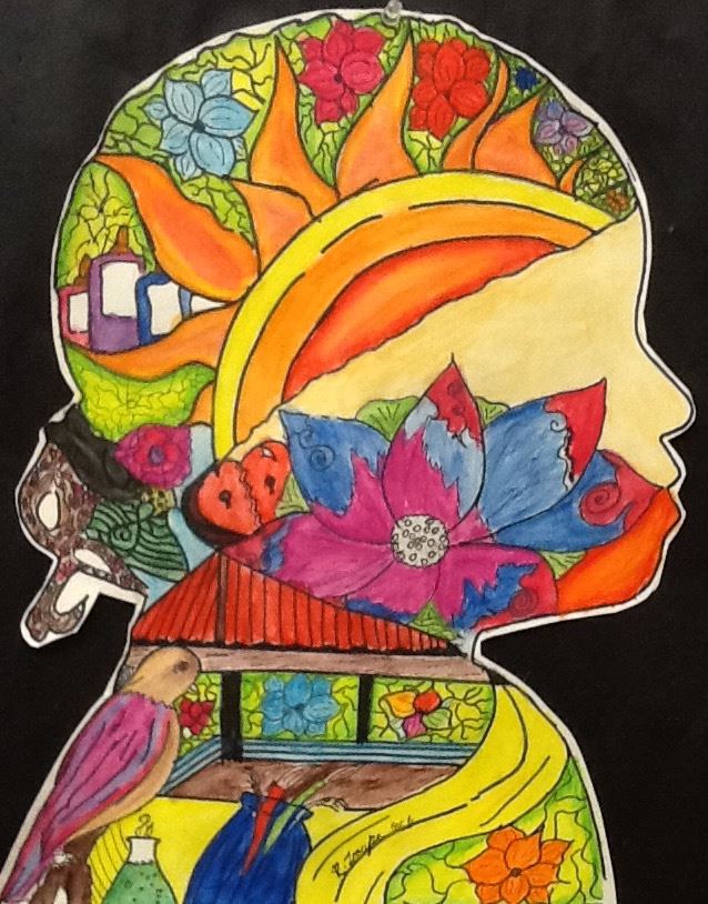 Silhouette, mixed media, by Rodgrena R.