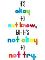 It's ok to not know in rainbow colors 